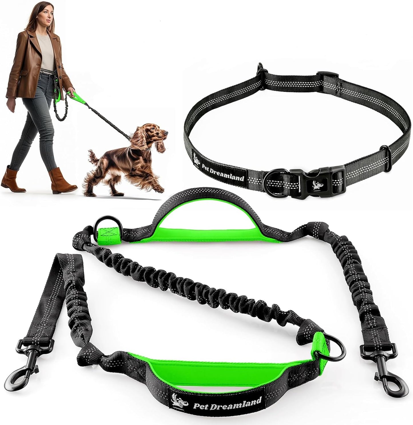 Premium Hands-Free Leash for Medium Dogs: Enhanced Comfort and Freedom for Running, Walking, and Hiking - Durable and Versatile Waist Dog Leash Belt