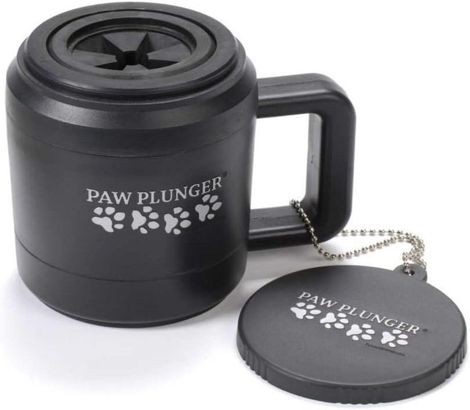 Paw Plunger - Portable Dog Paw Cleaner for Medium Dogs - Essential Washing Solution for Dogs and Puppies - Black