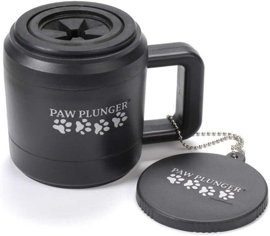 Paw Plunger - Portable Dog Paw Cleaner for Medium Dogs - Essential Washing Solution for Dogs and Puppies - Black